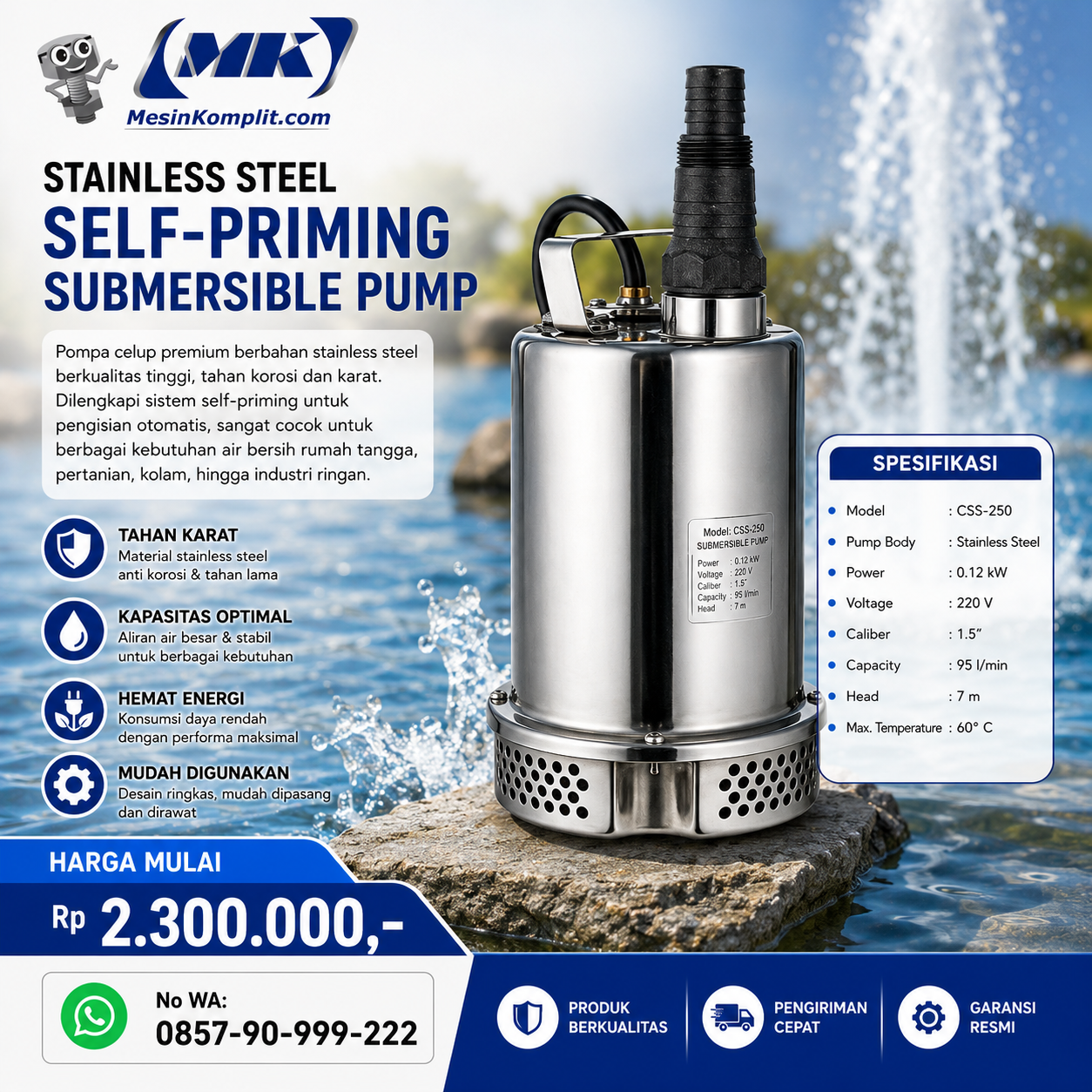 Pompa Celup Stainless (PM...